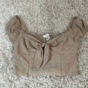 Tan crop top